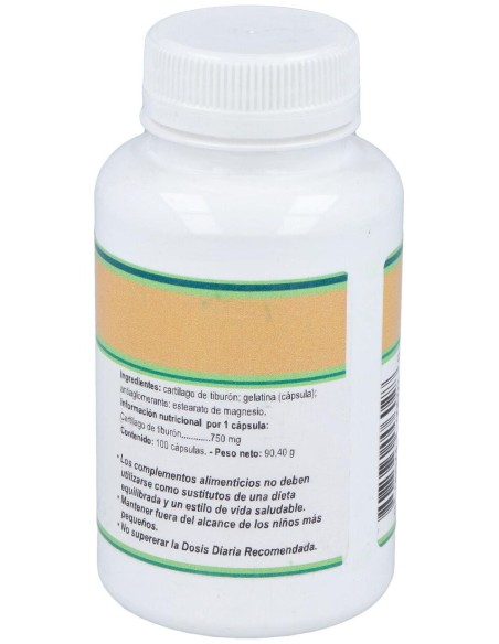 Cartilago De Tiburon 750Mg. 100Cap.