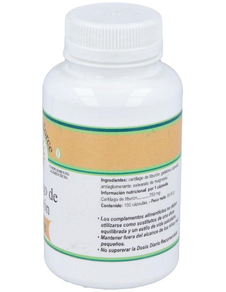 Cartilago De Tiburon 750Mg. 100Cap.