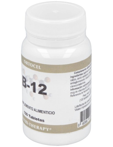 Ortocel Nutri-Therapy Vitamina B12 500Mcg 100Caps