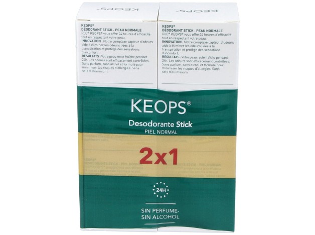 Pack Roc Keops Desodorante Stick Piel Normal, 2...