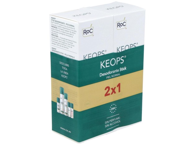 Pack Roc Keops Desodorante Stick Piel Normal, 2...