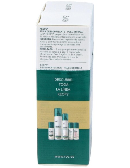 Pack Roc Keops Desodorante Stick Piel Normal, 2 Unidades X 40 Ml