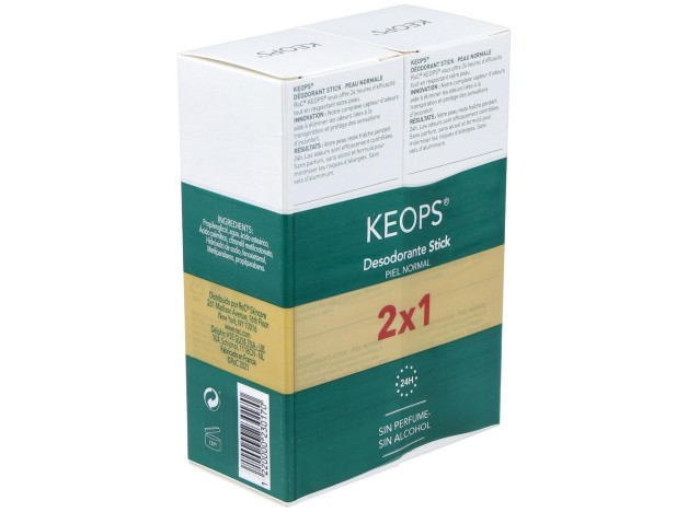 Pack Roc Keops Desodorante Stick Piel Normal, 2...