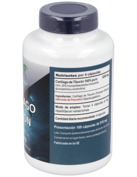 Cartilago De Tiburon 800Mg. 100Cap.