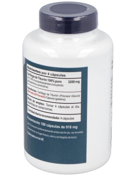 Cartilago De Tiburon 800Mg. 100Cap.