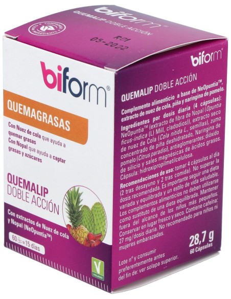 Biform Quemalip Doble Acción 60Cáps
