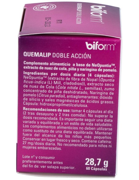 Biform Quemalip Doble Acción 60Cáps