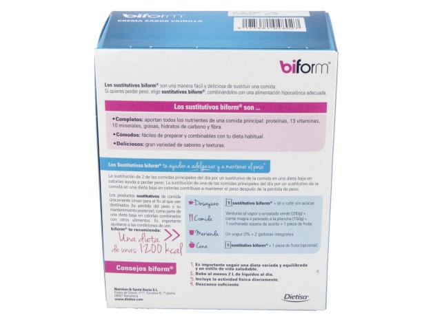 Biform Natillas Vainilla Sobres 6Uds