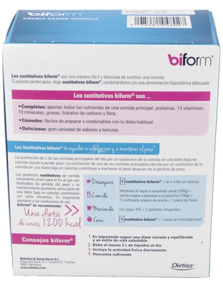 Biform Natillas Vainilla Sobres 6Uds