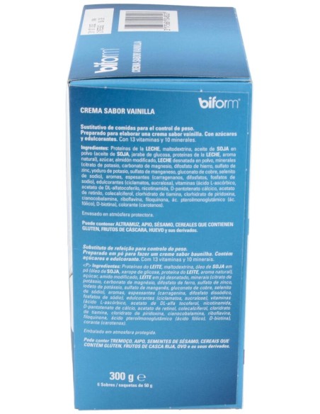 Biform Natillas Vainilla Sobres 6Uds