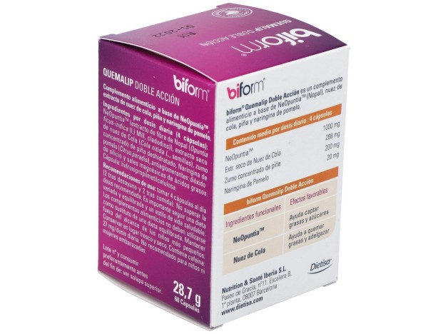 Biform Quemalip Doble Acción 60Cáps