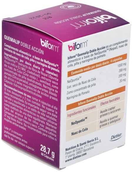 Biform Quemalip Doble Acción 60Cáps