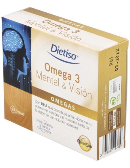Dietisa Omega 3 Mental %26 Visión 45 Perlas