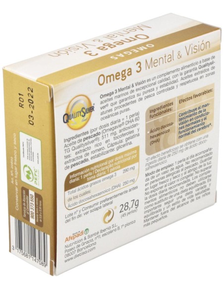 Dietisa Omega 3 Mental %26 Visión 45 Perlas