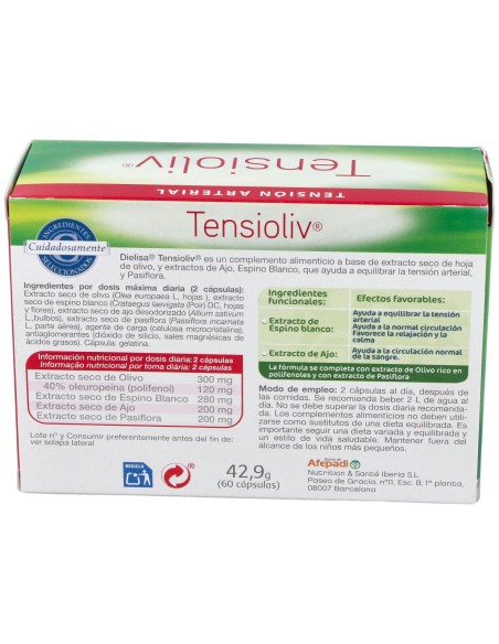 Dietisa Tensioliv 60Cáps