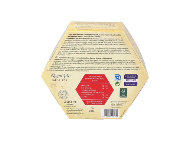 Jalea Real Royal Vit Ginseng 1000Mg Taurina 20Amp