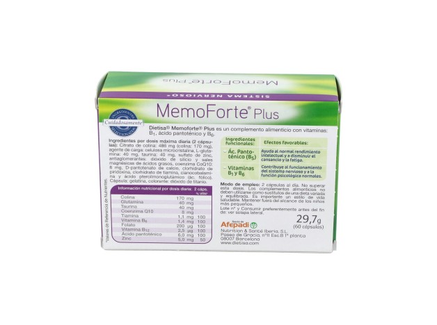 Dietisa Memoforte Plus 60Cap