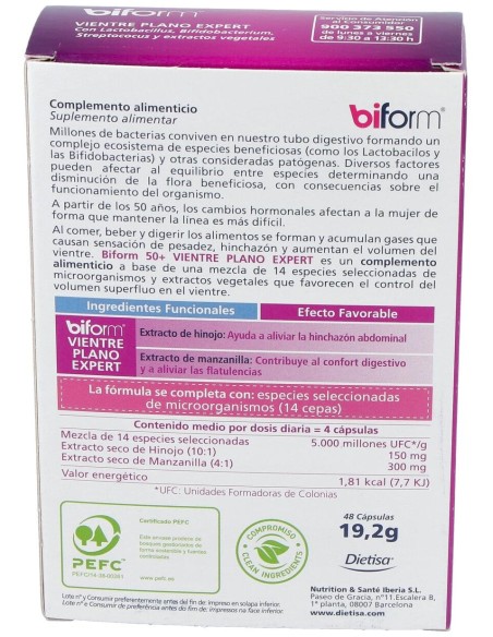 Biform 50 Vientre Plano Expert 48Cap.