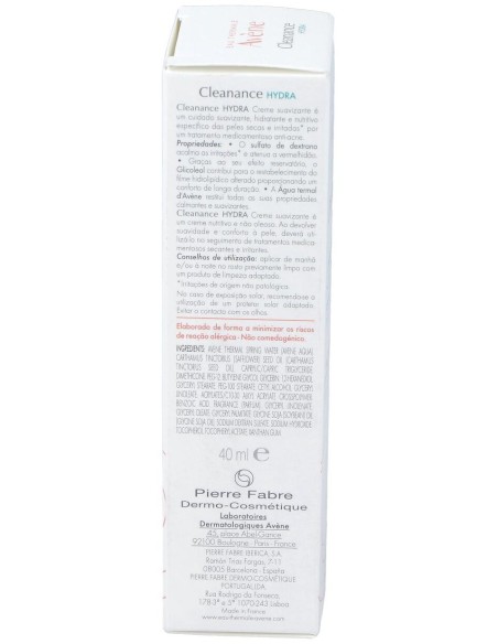 Avène Cleanance Hydra Crema Calmante, 40 Ml