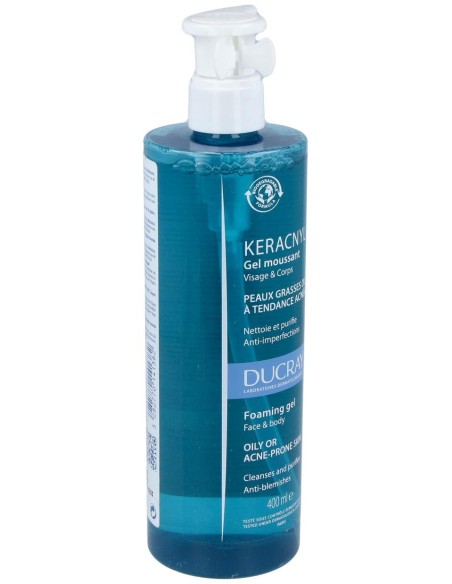 Ducray Keracnyl Gel Limpiador, 400 Ml