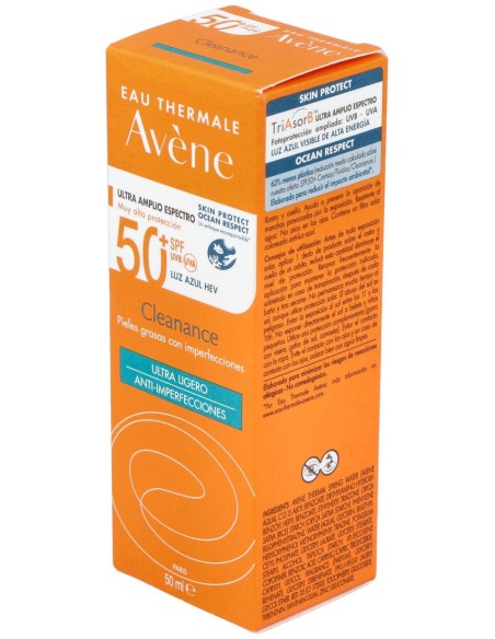 Avène Cleanance Solar Spf 50+, 50 Ml