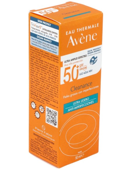Avène Cleanance Solar Spf 50+, 50 Ml