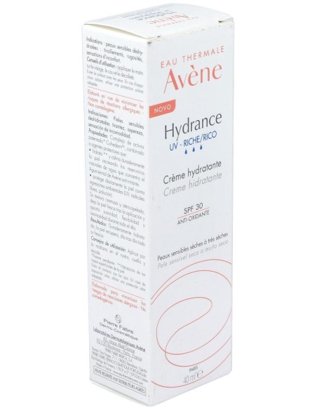 Avène Hydrance Optimale Uv Enriquecida Spf 20, 40 Ml