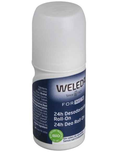 For Men 24H Desodorante Roll-On, Desodorantes Weleda - Perfumes Club