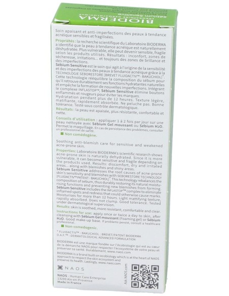 Sébium Sensitive Calma, Rehidrata Y Elimina Las Lesiones Del Acné, Tratamientos Faciales Bioderma - Perfumes Club