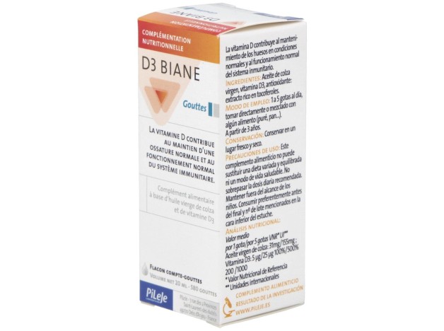 Pileje D3 Biane Gotas, 20 Ml