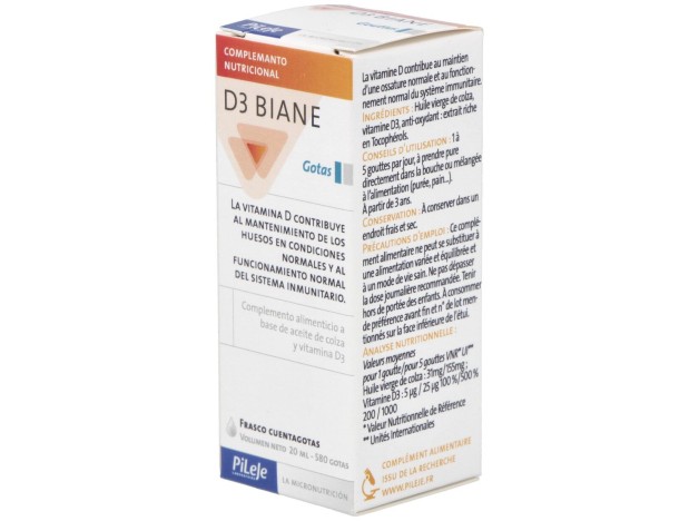 Pileje D3 Biane Gotas, 20 Ml