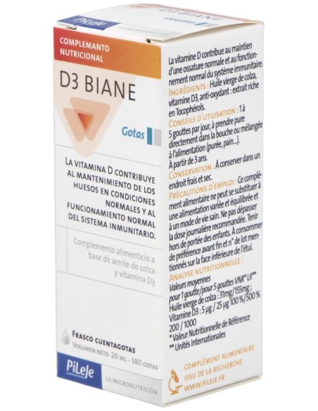 Pileje D3 Biane Gotas, 20 Ml