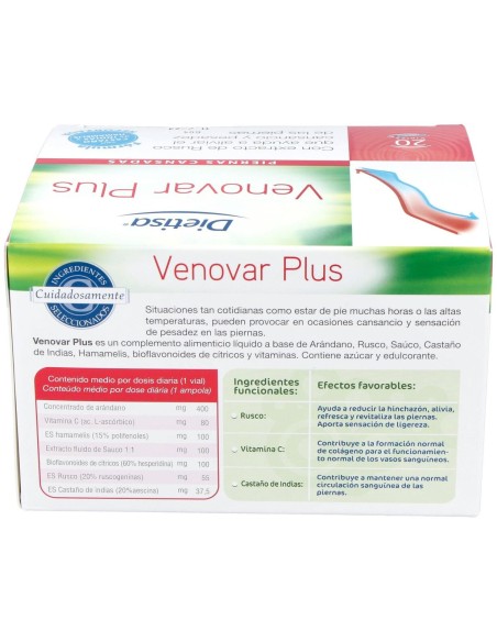 Dietisa Venovar Plus 15 Frascos X 15 Ml