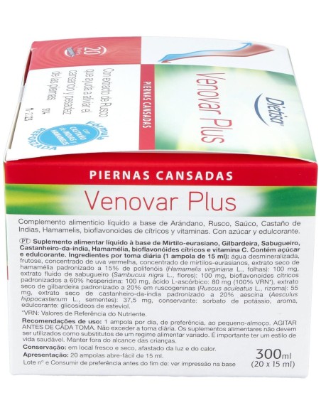 Dietisa Venovar Plus 15 Frascos X 15 Ml