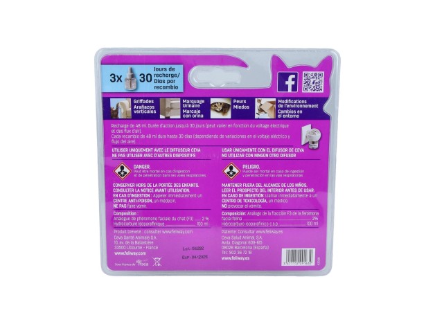 Feliway Classic Pack Recambio 3Meses