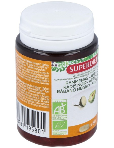 Super Diet Radis Noir Artichaut Bio 80 Comprim?S