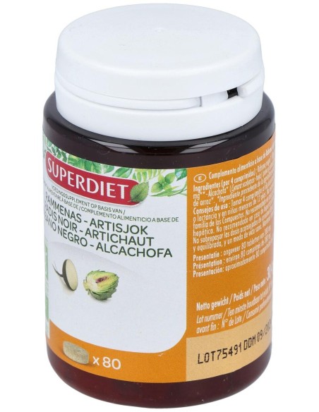 Super Diet Radis Noir Artichaut Bio 80 Comprim?S