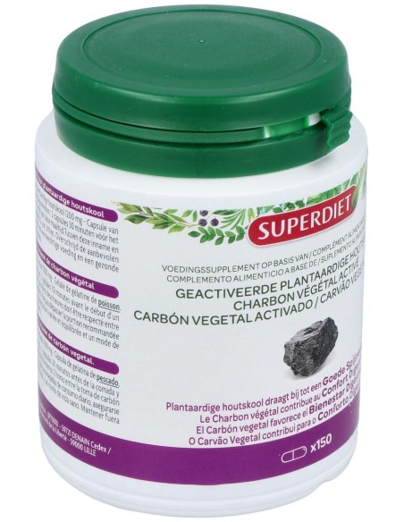 Carbon Vegetal Activado 150Cap. Agbio