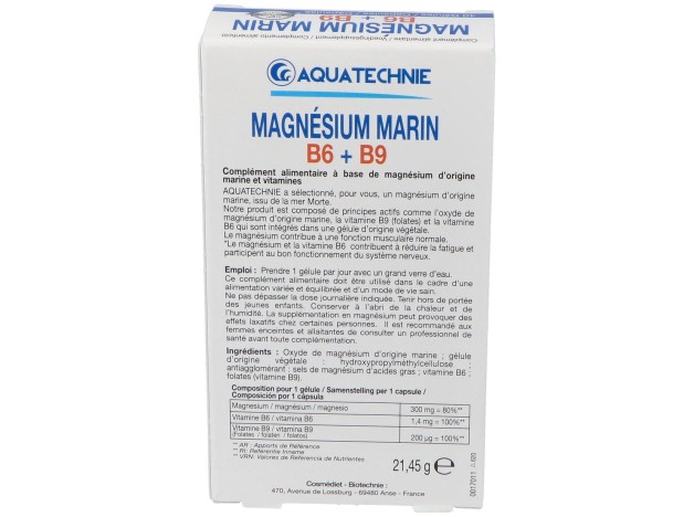 Magnesio Marino+B6+B9 40Cap. Biotechnie