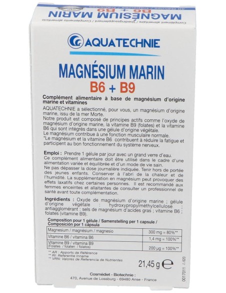 Magnesio Marino+B6+B9 40Cap. Biotechnie