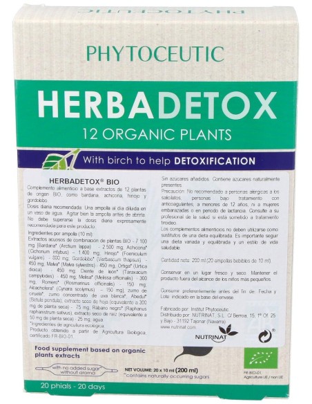 Herbadetox Bio (Herbadraine) 20Amp. Phytoceutic