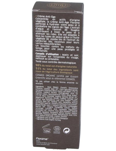 Florame Homme Crème Anti-Âge 30Ml