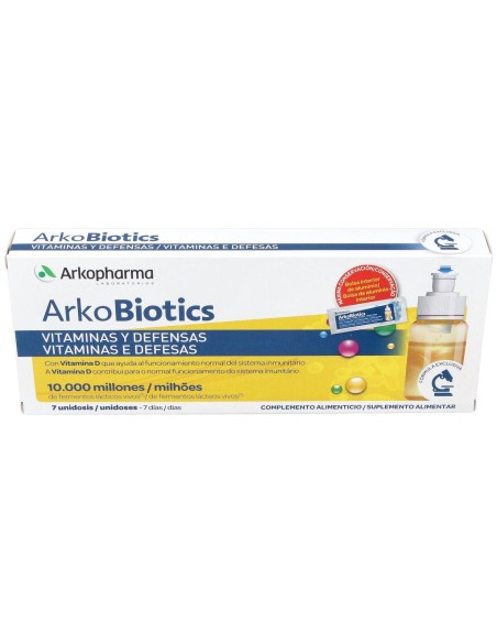 Arkopharma Arkobiotics Vitaminas Y Defensas Adultos, 7 Ampollas