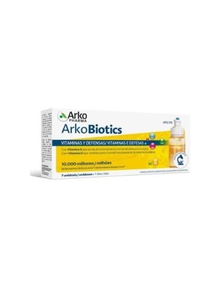 Arkopharma Arkobiotics Vitaminas Y Defensas Adultos, 7 Ampollas