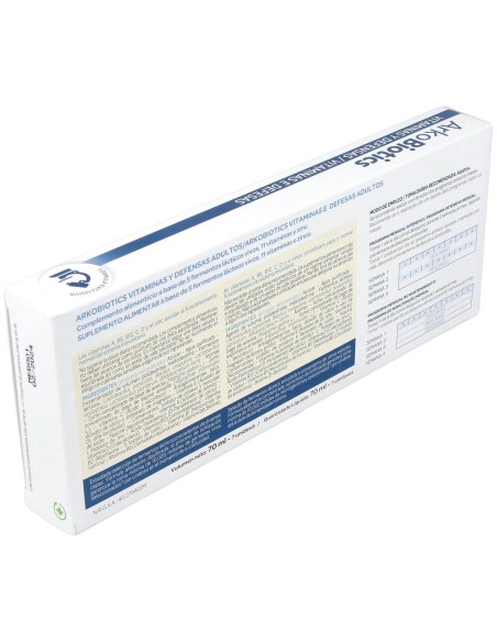 Arkopharma Arkobiotics Vitaminas Y Defensas Adultos, 7 Ampollas