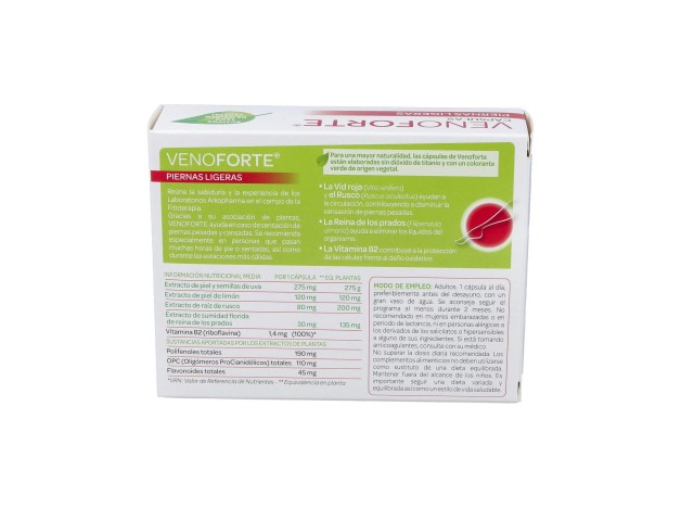 Arkopharma Venoforte Piernas Ligeras, 30 Cápsulas