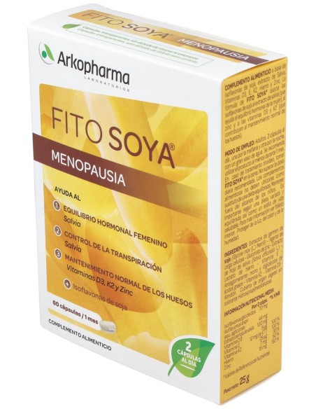 Arkopharma Fitosoya Menopausia, 60 Cápsulas