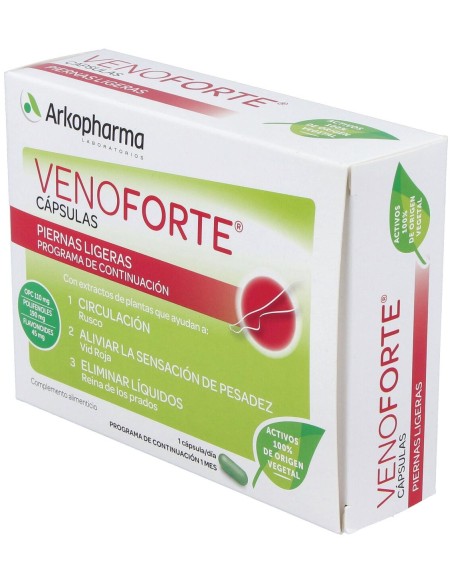 Arkopharma Venoforte Piernas Ligeras, 30 Cápsulas