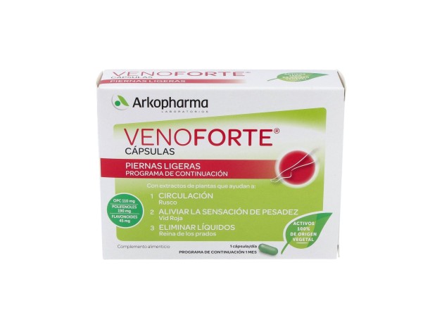 Arkopharma Venoforte Piernas Ligeras, 30 Cápsulas