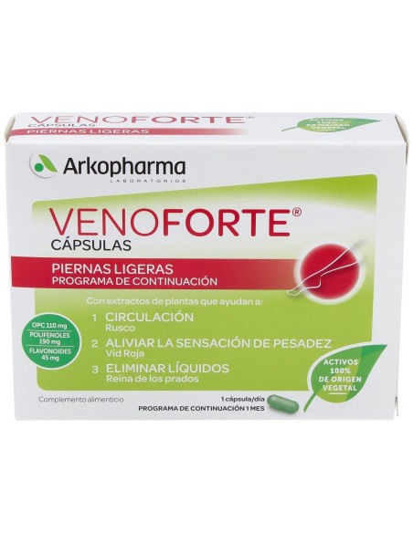 Arkopharma Venoforte Piernas Ligeras, 30 Cápsulas